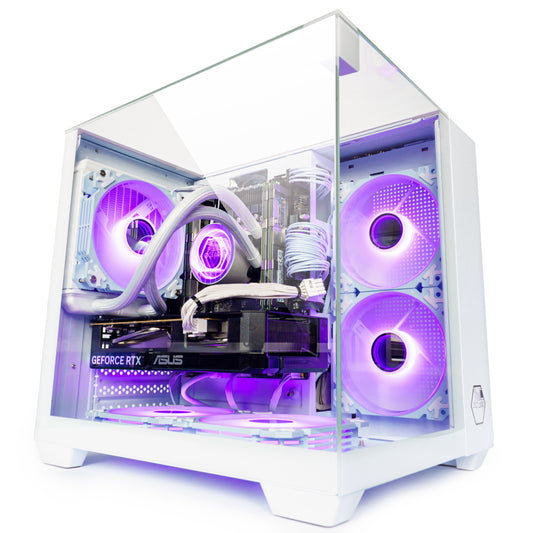 VENOM White Gaming PC Wasserkühlung bis RTX 5060 128GB RAM SSD RGB Win 11 WLAN