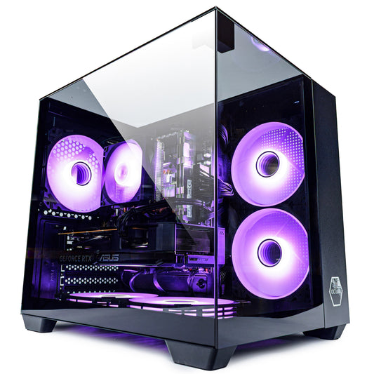 VENOM Black Gaming PC Luftkühlung bis RTX 5060 128GB RAM SSD RGB Win 11 WLAN
